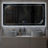 Specchio LED Rettangolare | Pulsanti touch | Funzione anti-appannamento | Luce bianca fredda - Reyze Serie Good Vibes Modello 1